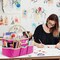 JJRING Craft and Art Tote - 600D Rose Red Nylon Fabric Art Sewing Organizer Bag with Pockets - for Craft, Scrapbooking, Medical, and Office Supplies Storage